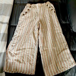 Wide leg Cotton Capri